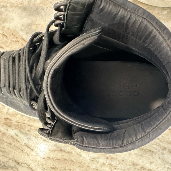 Authentic Gucci mens canvas GG high sneakers. Excellent condition. size 11.5. - Picture 11 of 14